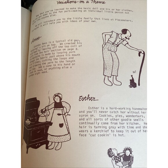 The Doll That Ma Made Paperback Pattern Book 15" Folk Dolls & Clothes Piecemaker - Picture 14 of 16